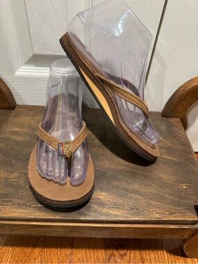 Rainbow Sandals Brown Double Layer Flip Flops